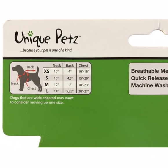 NWT Unique Petz Floral Mesh Dog Harness Large Pink Red Blue - Picture 3 of 3